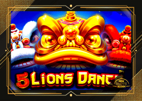 5 Lions Dance Slot Logo