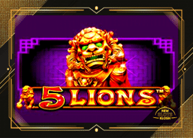 5 Lions Slot Logo